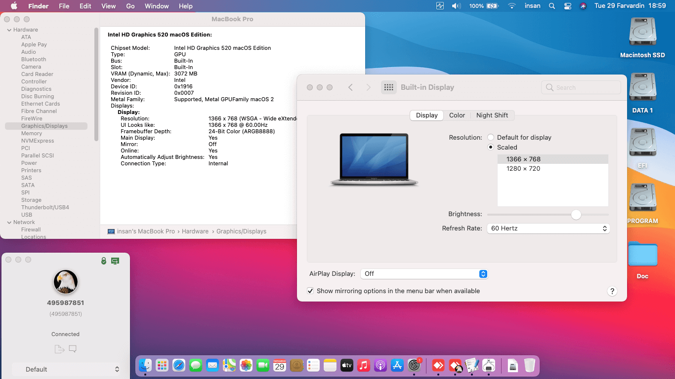 Asus X441UV WX092D 2nd [SkyLake   Intel HD 520 + I2C]   OpenCore 8